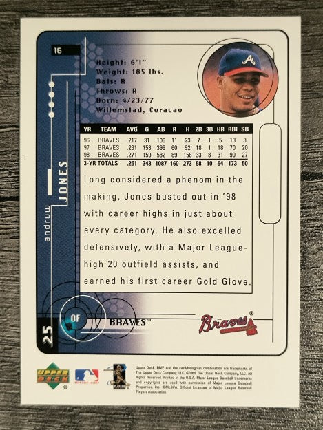 1999 Upper Deck MVP #16 Andruw Jones