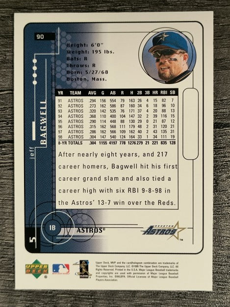 1999 Upper Deck MVP #90 Jeff Bagwell