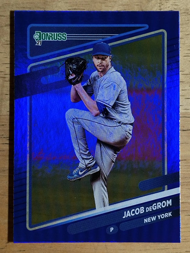 2021 Donruss Holo Blue #150 Jacob deGrom