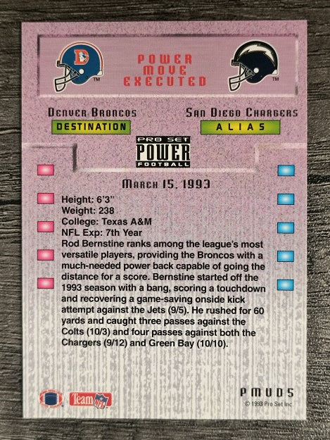 1993 Power Update Moves #5 Rod Bernstine