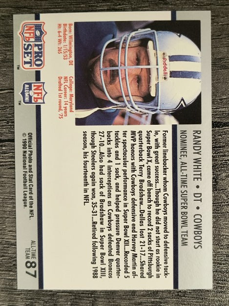 1990-91 Pro Set Super Bowl 160 #87 Randy White
