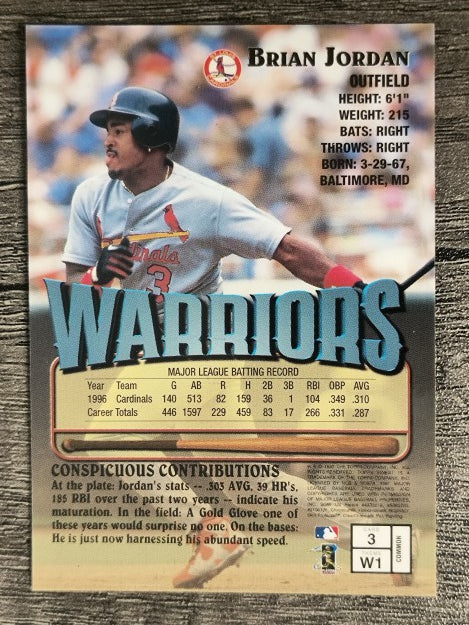 1997 Finest #3 Brian Jordan B
