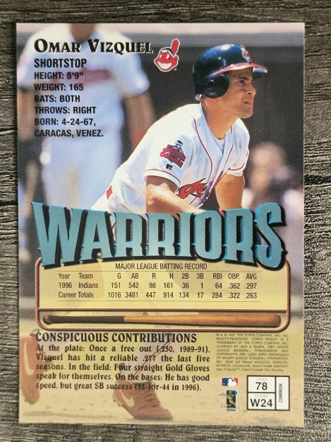 1997 Finest #78 Omar Vizquel B