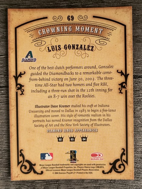 2004 Diamond Kings #69 Luis Gonzalez