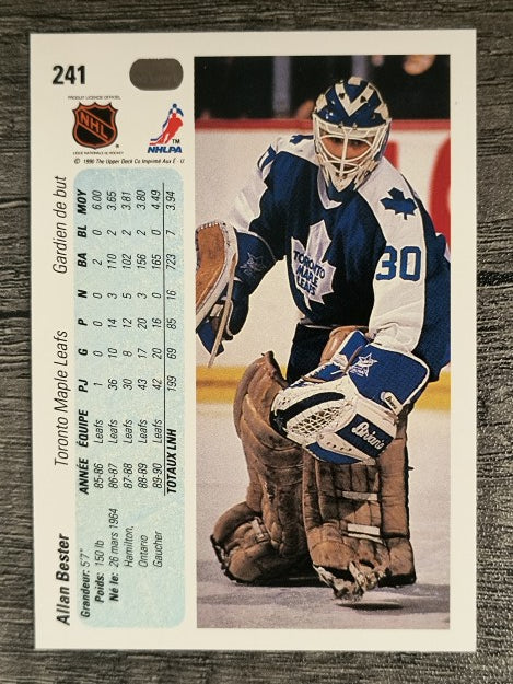 1990-91 Upper Deck French #241 Allan Bester