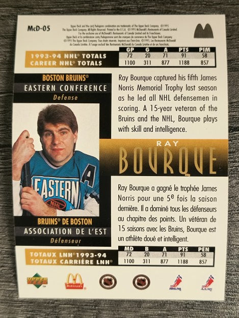 1994-95 McDonald's Upper Deck #McD5 Ray Bourque