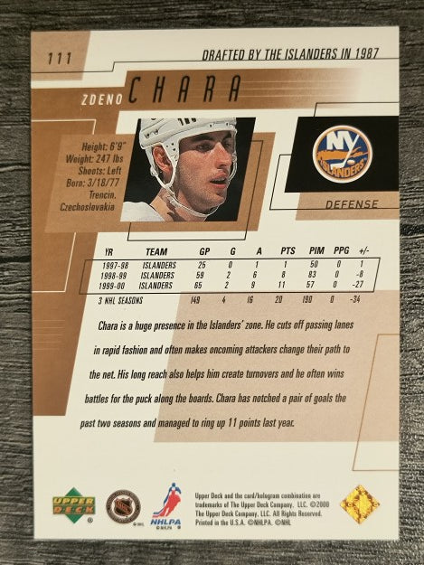 2000-01 Upper Deck #111 Zdeno Chara
