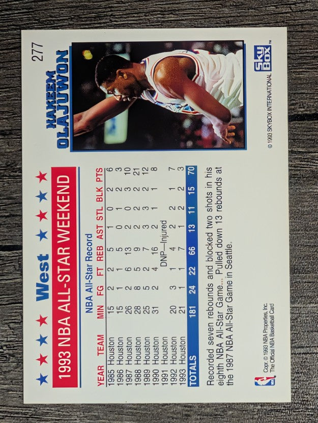 1993-94 Hoops #277 Hakeem Olajuwon AS (NM)
