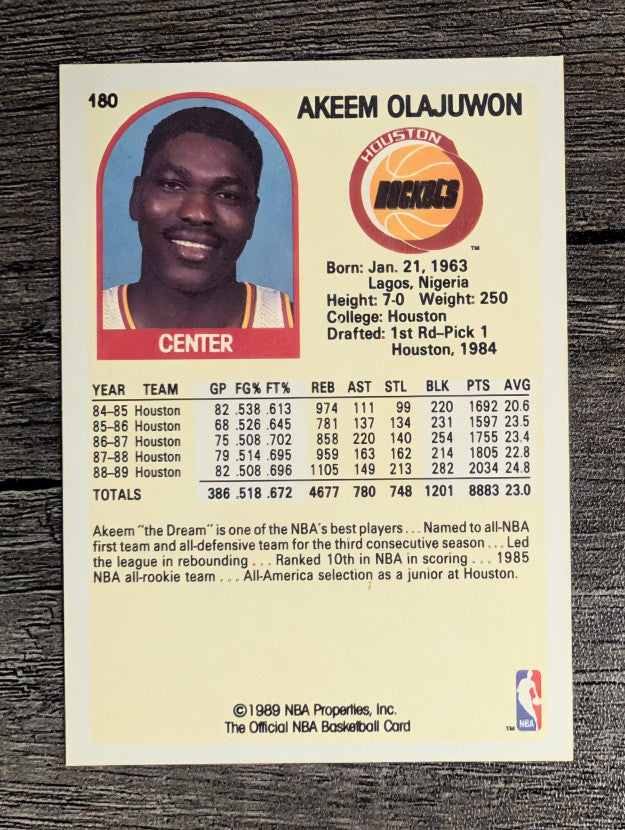 1989-90 Hoops #180 Hakeem Olajuwon (NM)