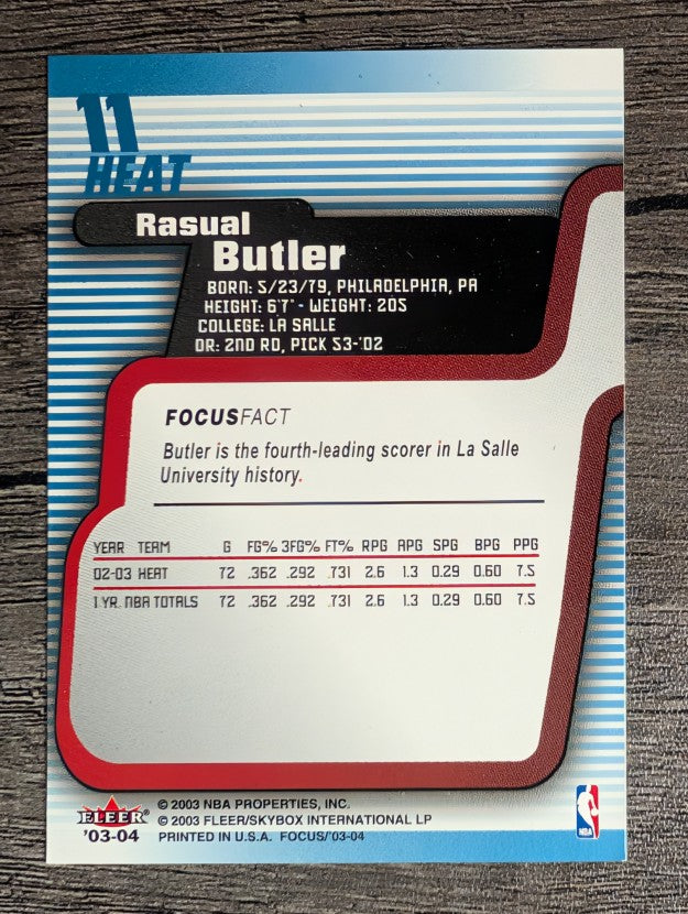 2003-04 Fleer Focus #11 Rasual Butler