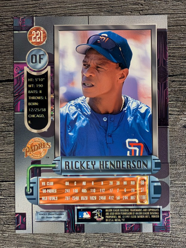1997 Metal Universe #221 Rickey Henderson