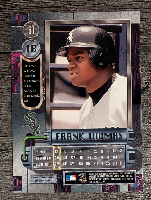 1997 Metal Universe #61 Frank Thomas