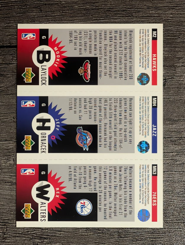 1996-97 Collector's Choice Mini-Cards #M2 Rex Walters/Jeff Hornacek/Mookie Blaylock