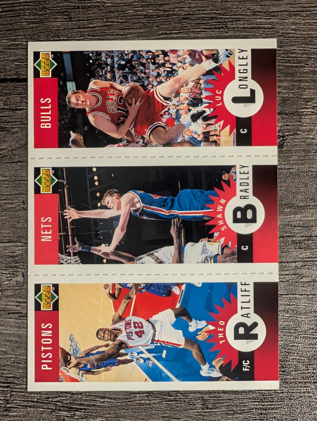 1996-97 Collector's Choice Mini-Cards #M13 Theo Ratliff/Shawn Bradley/Luc Longley