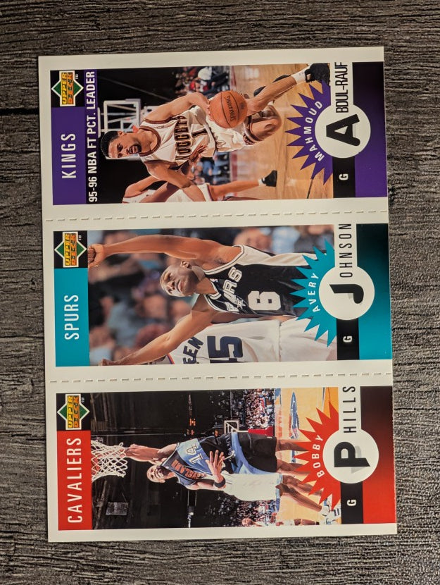 1996-97 Collector's Choice Mini-Cards #M22 Bobby Phills/Avery Johnson/Mahmoud Abdul-Rauf