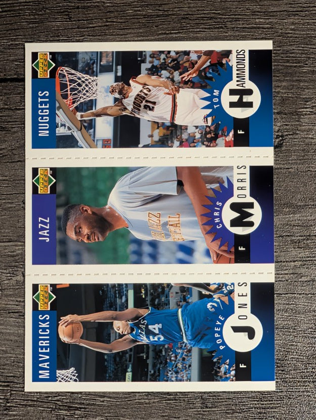 1996-97 Collector's Choice Mini-Cards #M23 Popeye Jones/Chris Morris/Tom Hammonds