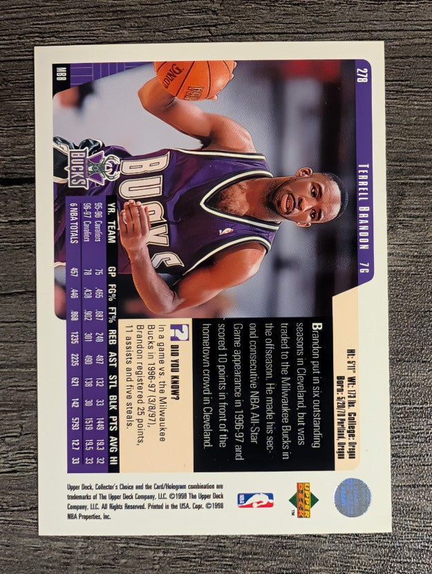 1997-98 Collector's Choice #278 Terrell Brandon