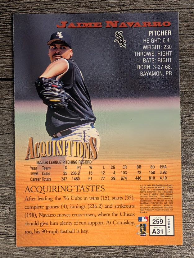 1997 Finest #259 Jaime Navarro B