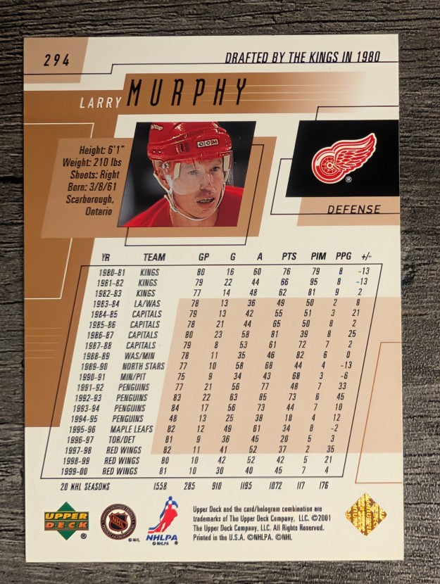 2000-01 Upper Deck #294 Larry Murphy