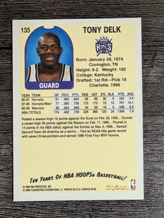1999-00 Hoops Decade #135 Tony Delk