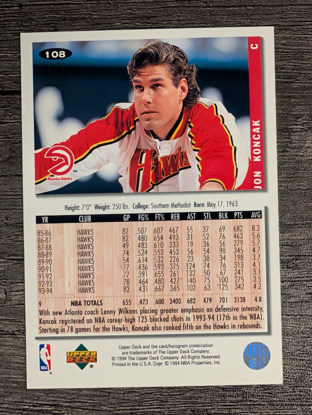 1994-95 Collector's Choice #108 Jon Koncak