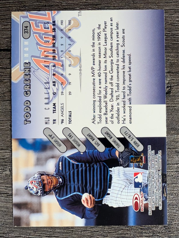 1997 Donruss #374 Todd Greene