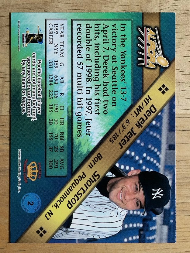 1998 Aurora Pennant Fever #2 Derek Jeter