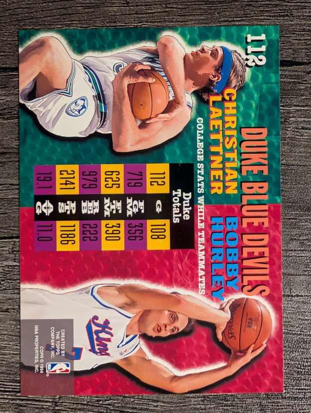 1994-95 Stadium Club #112 Christian Laettner CT/Bobby Hurley CT