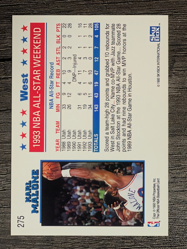 1993-94 Hoops #275 Karl Malone AS