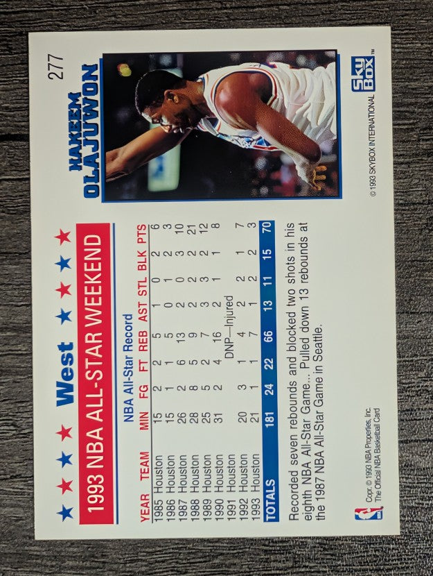 1993-94 Hoops #277 Hakeem Olajuwon AS