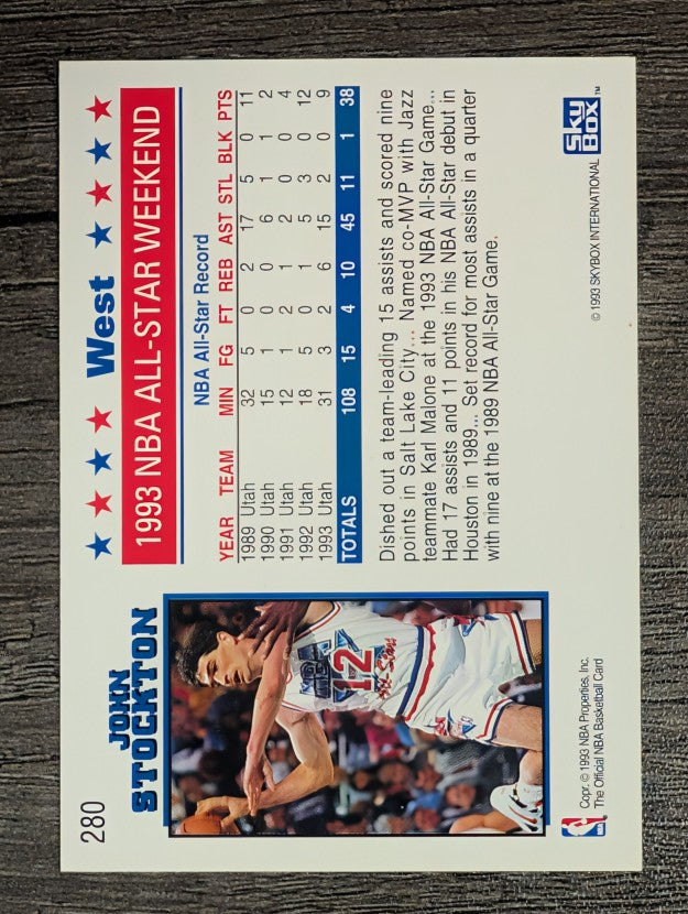 1993-94 Hoops #280 John Stockton AS