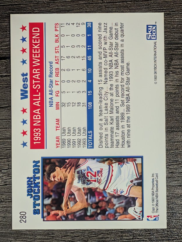 1993-94 Hoops #280 John Stockton AS