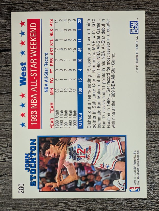 1993-94 Hoops #280 John Stockton AS