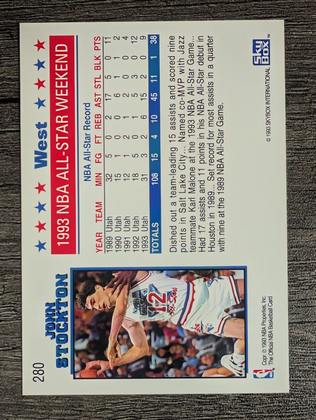 1993-94 Hoops #280 John Stockton AS