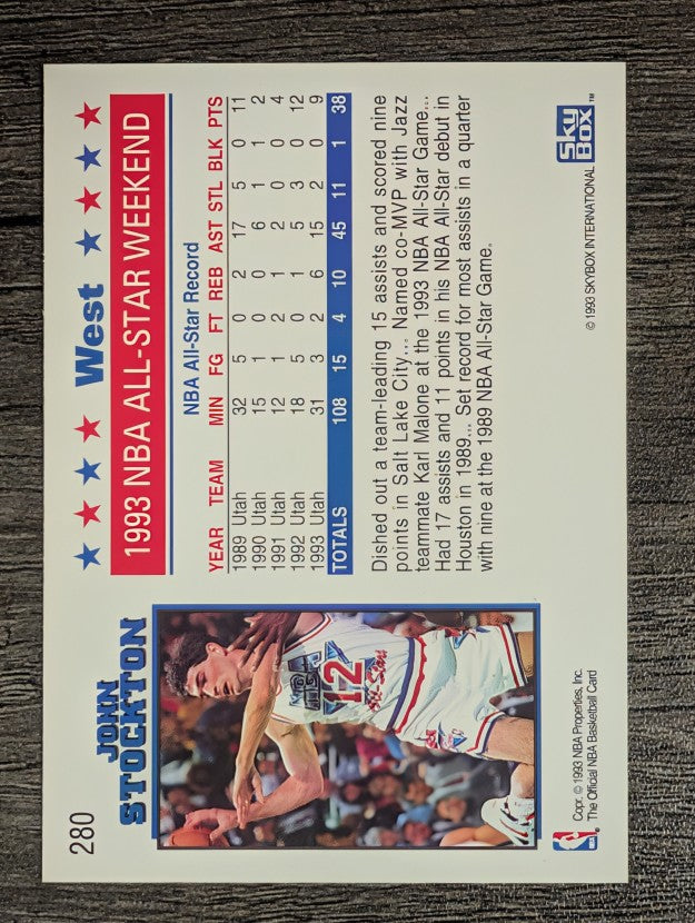 1993-94 Hoops #280 John Stockton AS