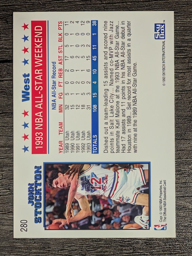 1993-94 Hoops #280 John Stockton AS