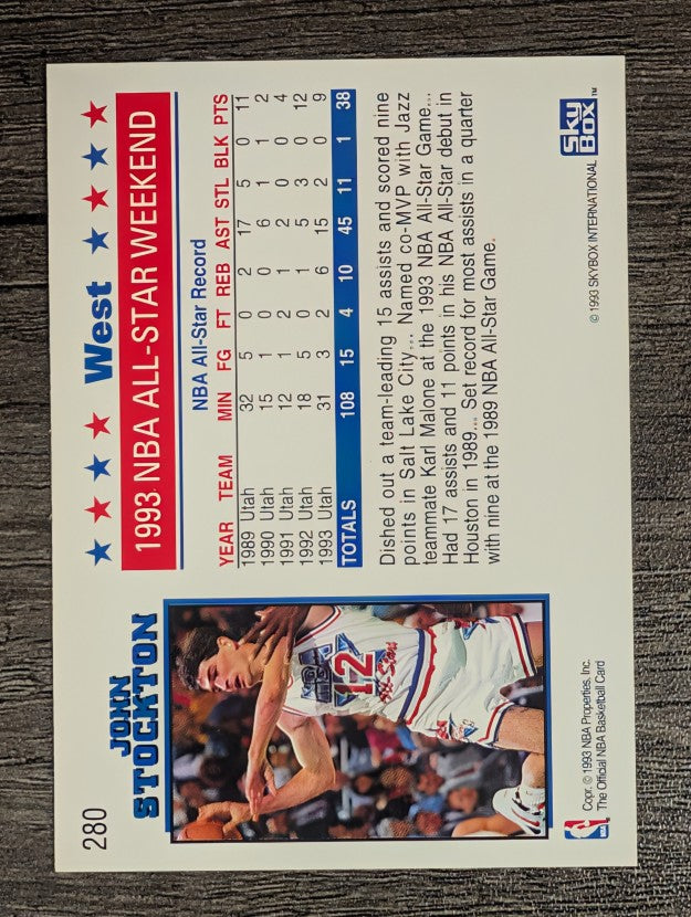 1993-94 Hoops #280 John Stockton AS