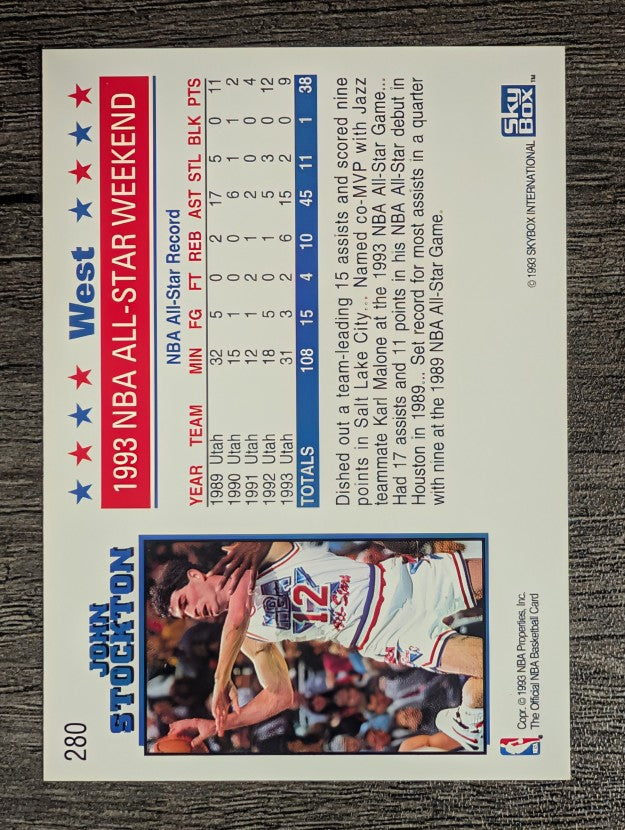 1993-94 Hoops #280 John Stockton AS