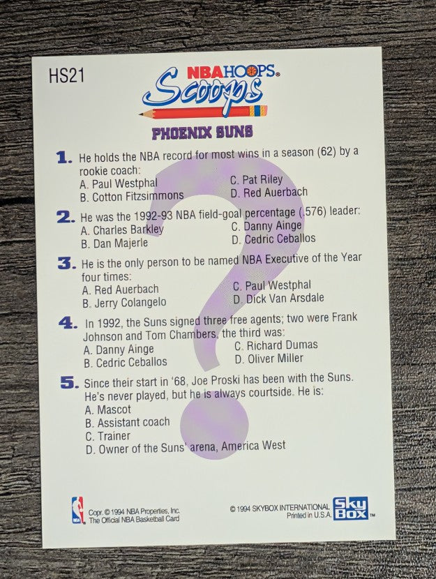 1993-94 Hoops Scoops #HS21 Charles Barkley
