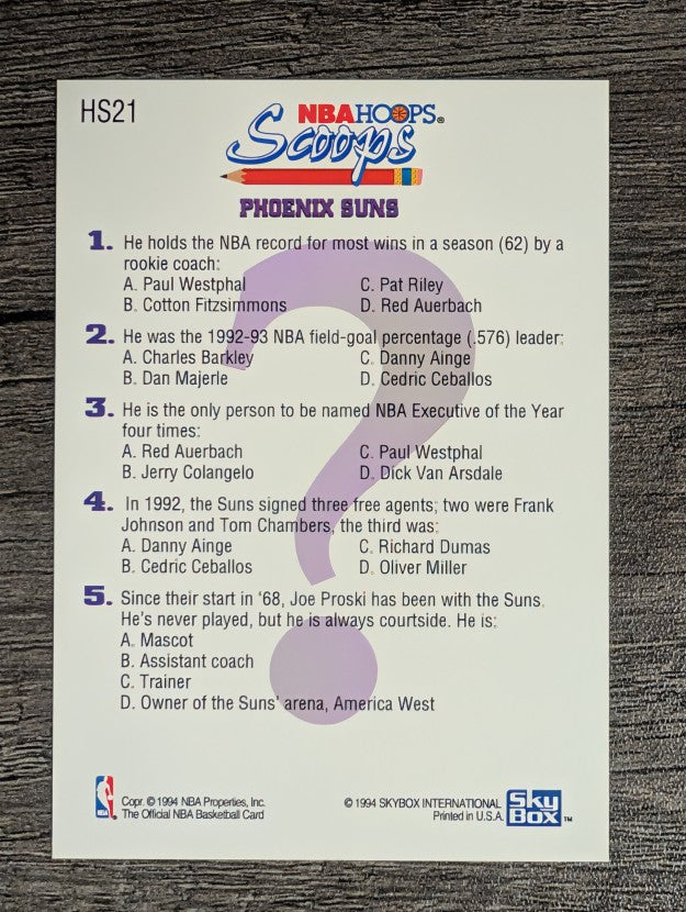 1993-94 Hoops Scoops #HS21 Charles Barkley (NM)