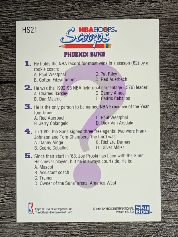 1993-94 Hoops Scoops #HS21 Charles Barkley (NM)