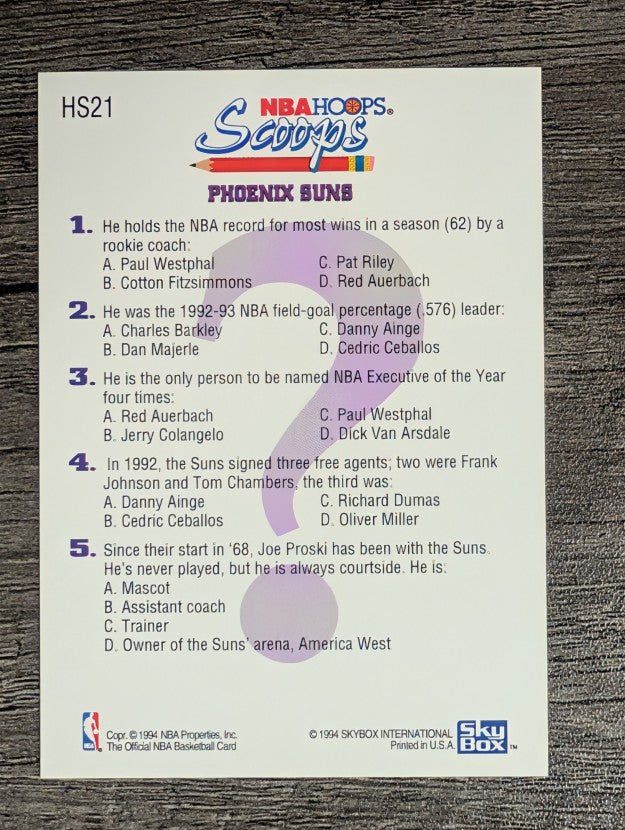 1993-94 Hoops Scoops #HS21 Charles Barkley (NM)