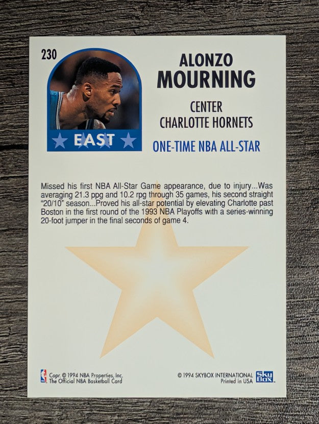 1994-95 Hoops #230 Alonzo Mourning AS