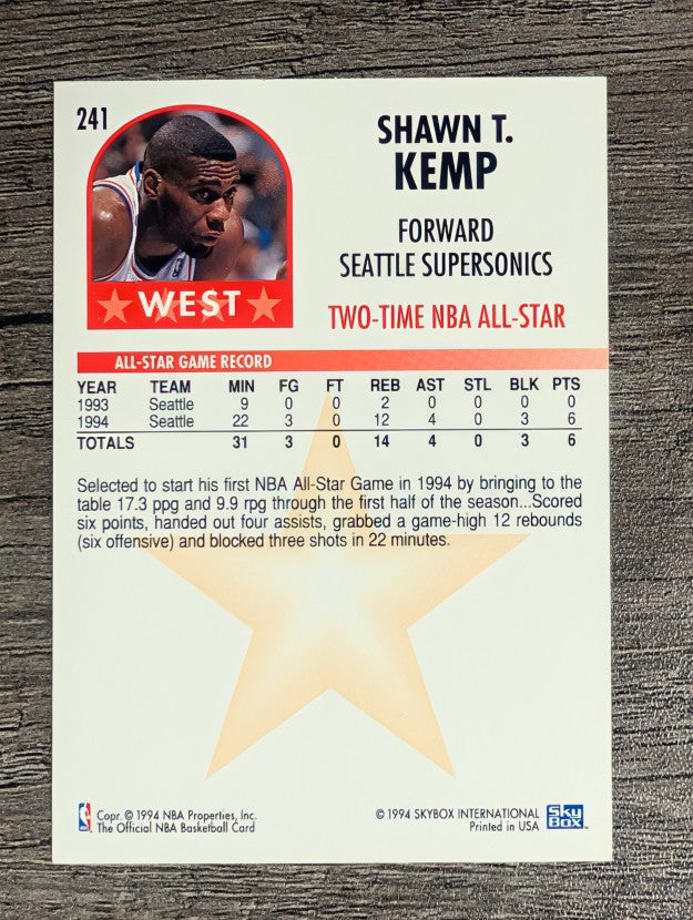 1994-95 Hoops #241 Shawn Kemp AS
