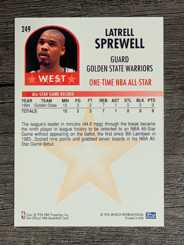 1994-95 Hoops #249 Latrell Sprewell AS