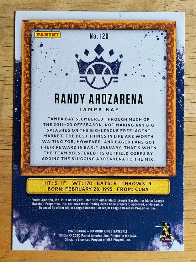 2020 Diamond Kings #120 Randy Arozarena SP RC