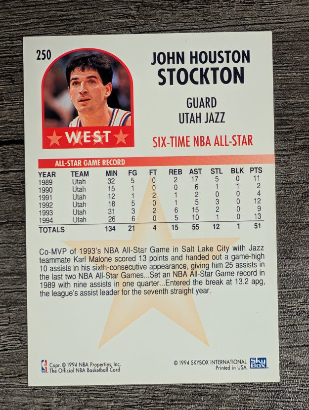 1994-95 Hoops #250 John Stockton AS