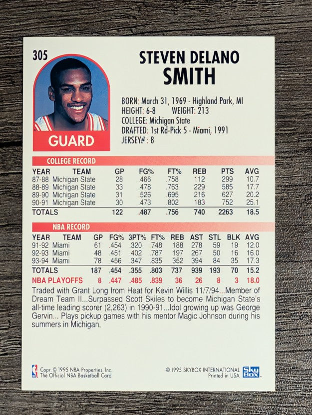 1994-95 Hoops #305 Steve Smith