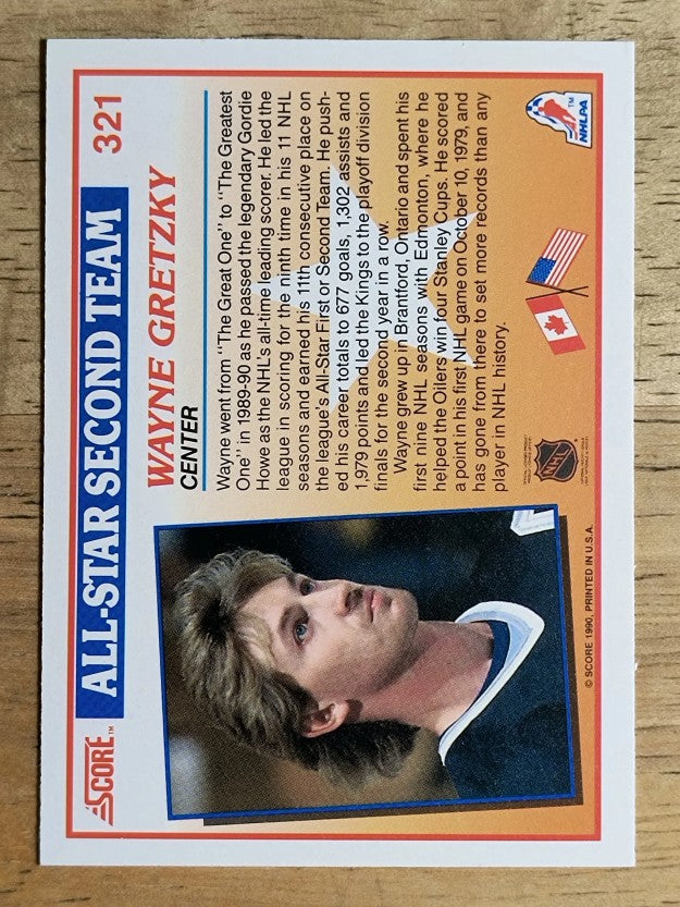 1990-91 Score #321 Wayne Gretzky AS2
