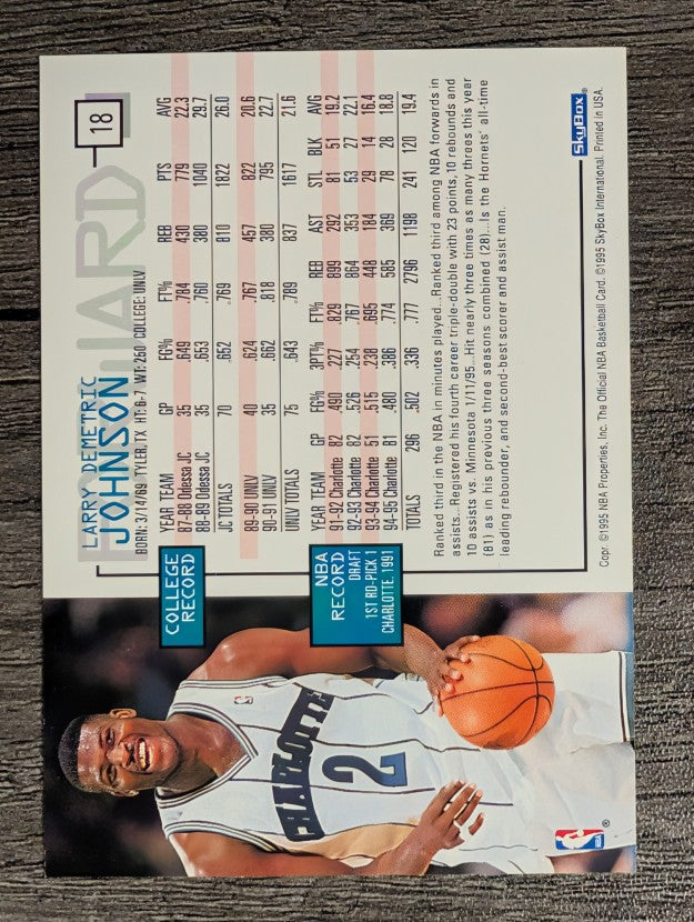 1995-96 Hoops #18 Larry Johnson